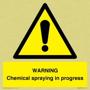 WARNING Chemical spraying in progress